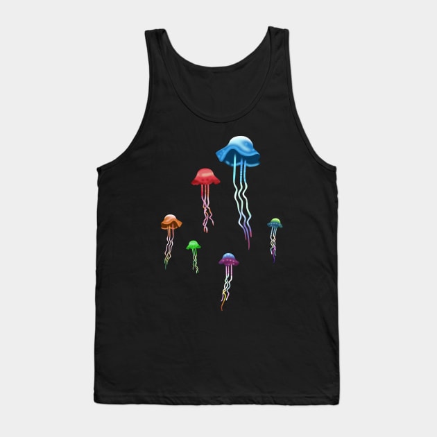 Neon jellyfish Tank Top by albertocubatas